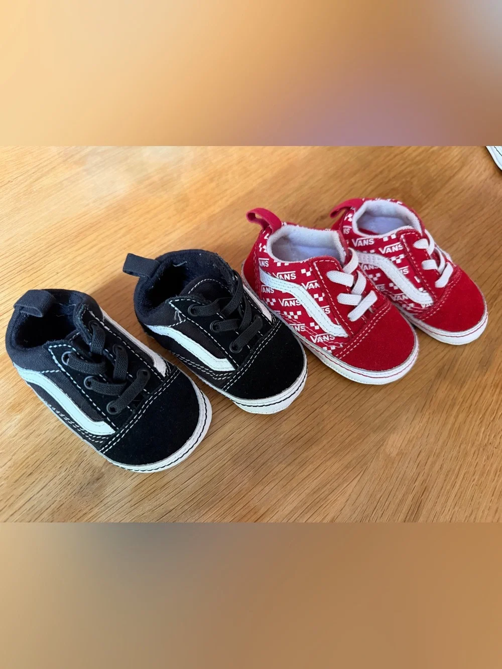 Vans Kids Black & Red Checkerboard Low-Top Sneakers
